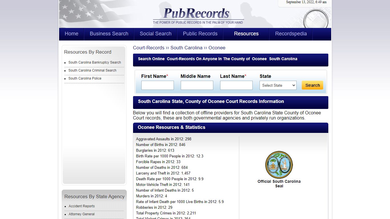 Oconee County, South Carolina Court Records - Pubrecords.com